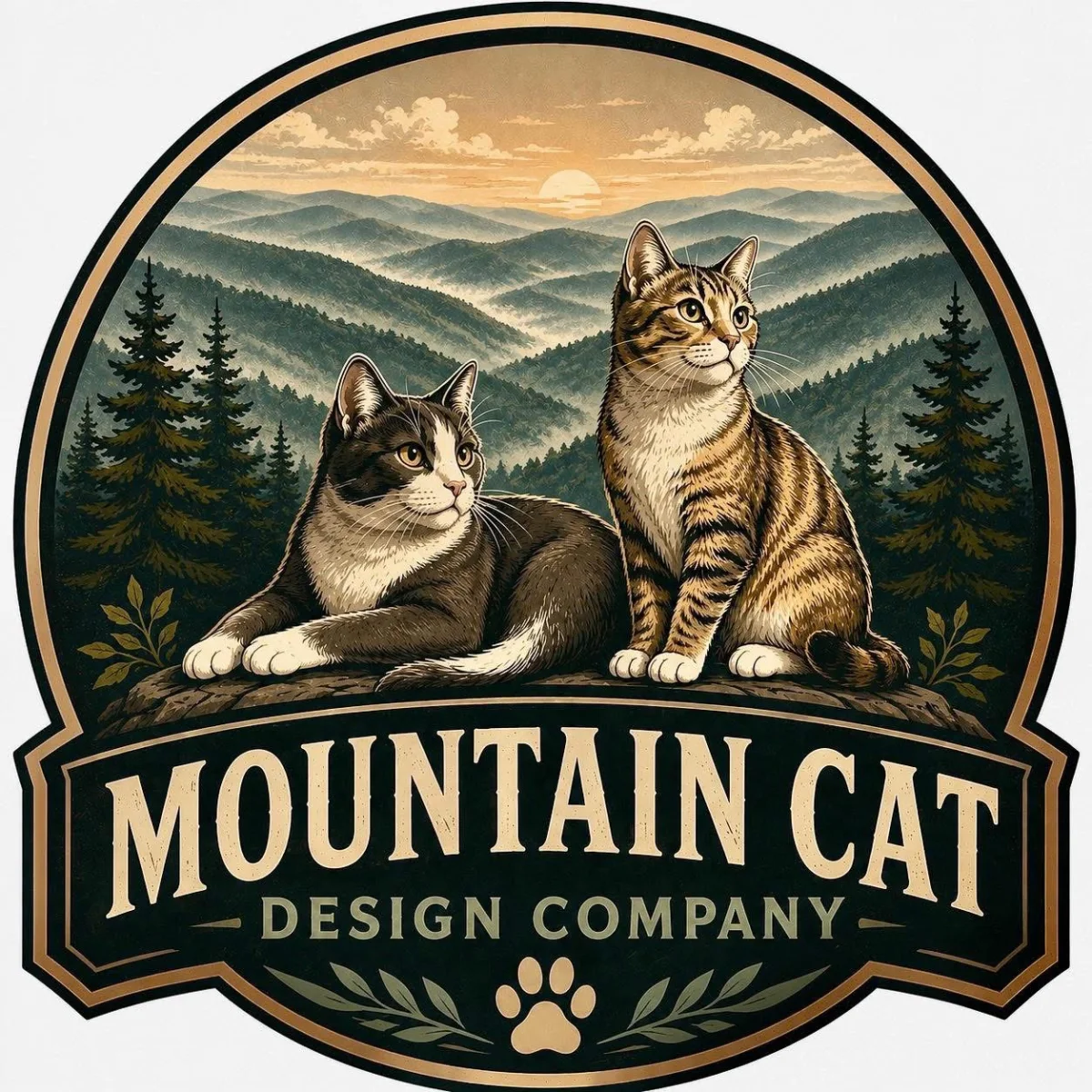 Mountain Cat Design Company Logo