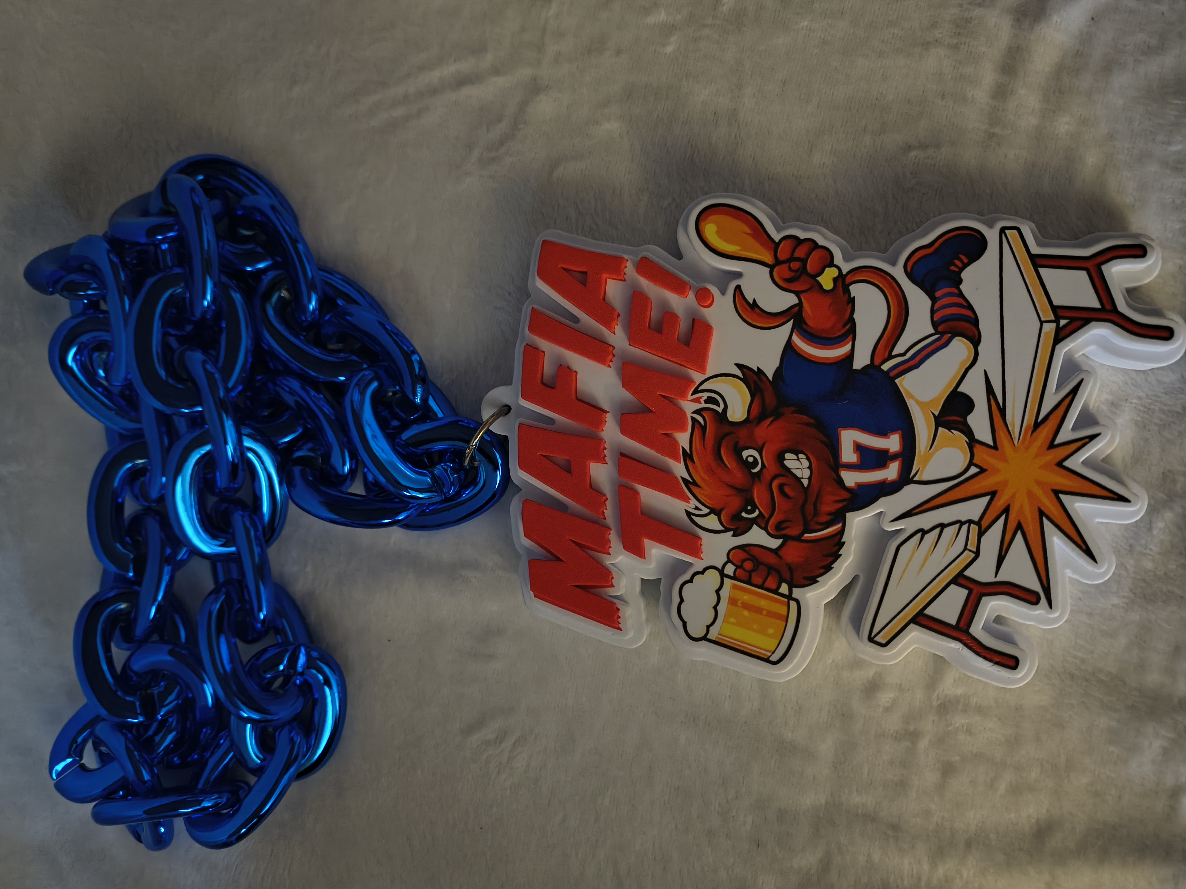Buffalo Bills Mafia Time Over-Sized Chain BLUE