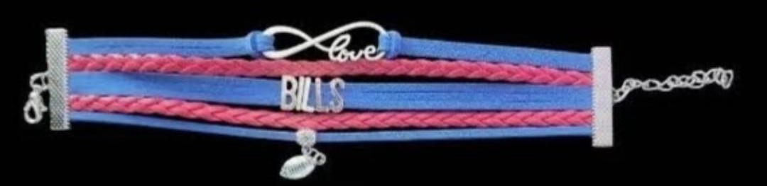 Buffalo Bills Pink and Blue Bracelet