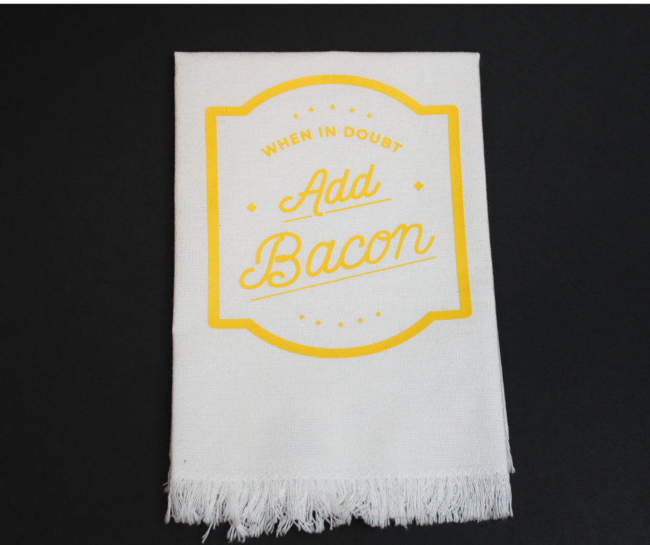 add bacon towel yellow