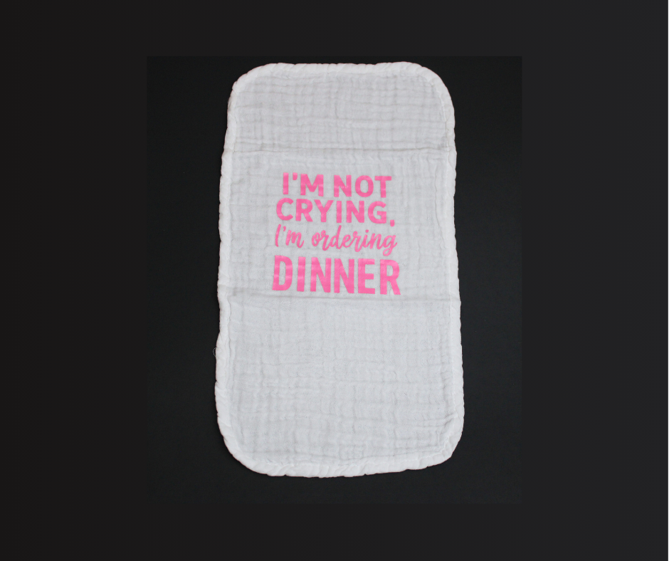 im not crying burp cloth