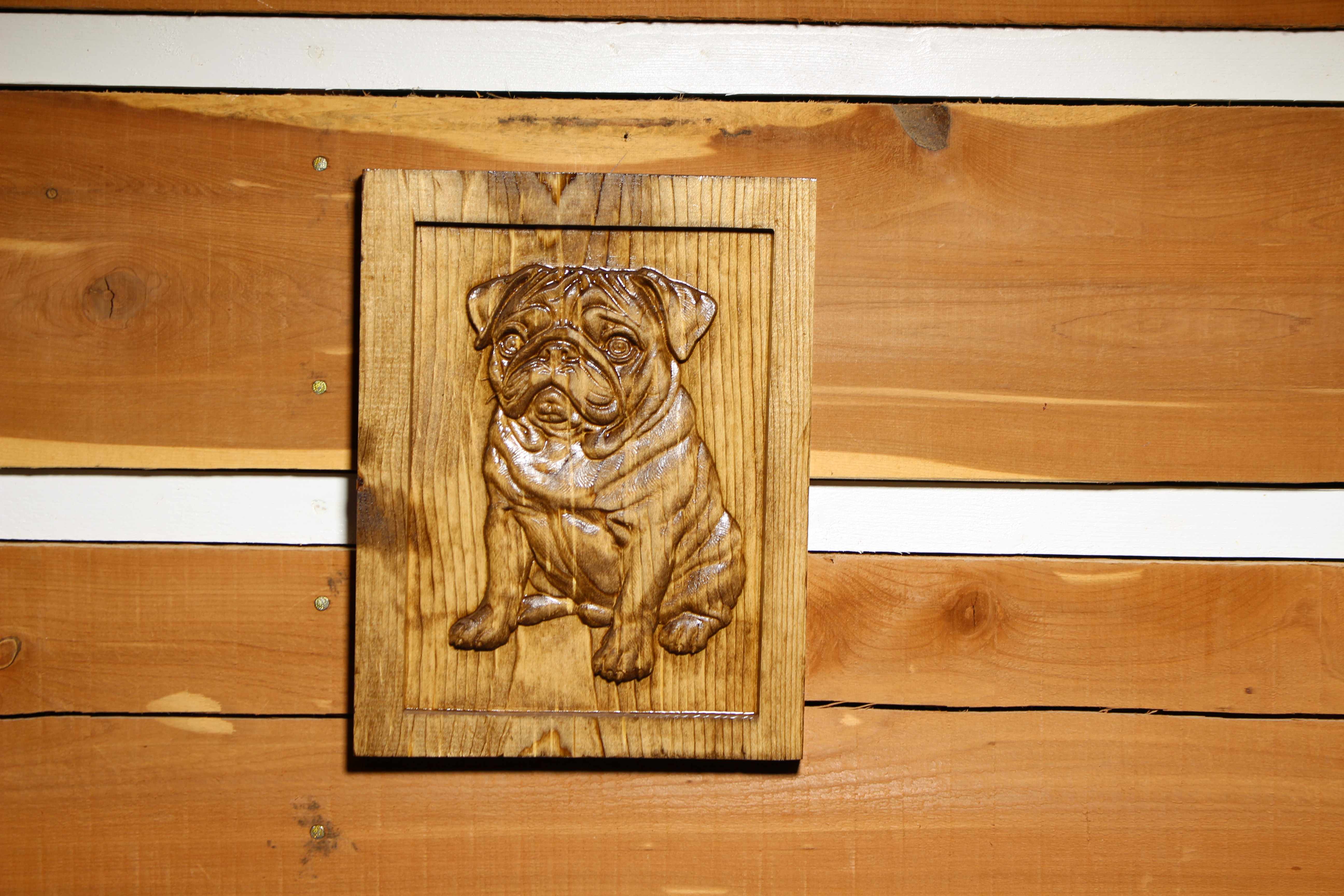 3D pug portrait
