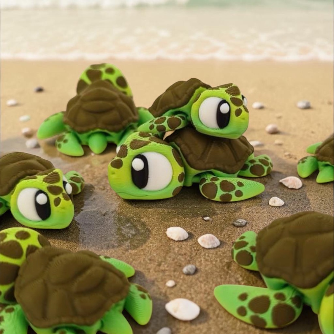 3D Printed Mini Flexi Sea Turtle