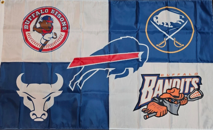 5 Buffalo Team Flag 3ftx5ft