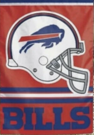 Buffalo Bills Garden Flag White Helmet 12in x 18in