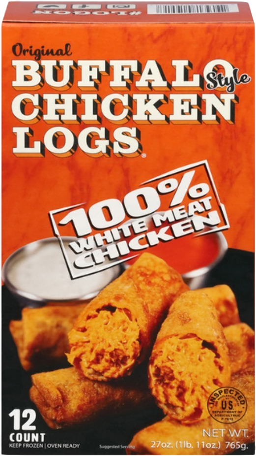 Pizza Logs 12pk Buffalo Chicken *PRE PAY ONLY* ( WE DO NOT SHIP)